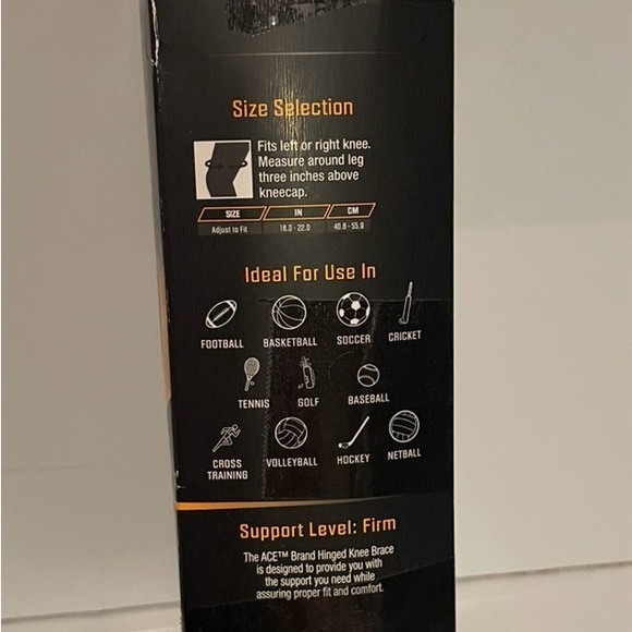 Black Adjustable Knee Support - Picture 3 of 3